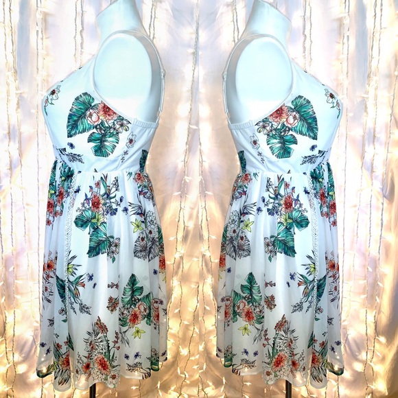 TORRID ⭐️ White Crochet Chiffon Mini Dress - Picture 10 of 13